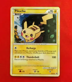 Pokemon Pikachu Holo Black Star Promo HGSS03 2010 Rare HeartGold Card - Image 1