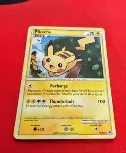 Pokemon Pikachu Holo Black Star Promo HGSS03 2010 Rare HeartGold Card - Image 2
