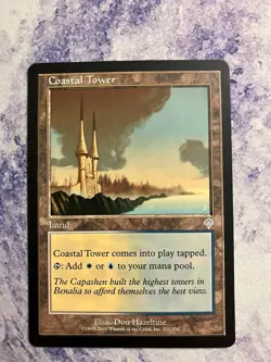 Coastal Tower 2000 Invasion MTG White/Blue Uncommon Land Light Play Condition - Image 1