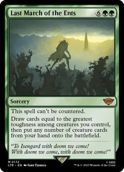 Last March of the Ents Foil LOTR Tales of Middle-Earth Magic mtg Moderate Play - Image 1