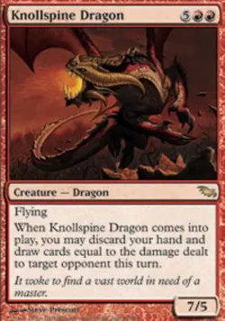 Knollspine Dragon - Foil Shadowmoor Magic mtg Moderate Play, English x1 - Image 1