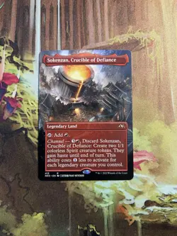 Sokenzan, Crucible of Defiance (Borderless) Kamigawa: Neon Dynasty NM MTG - Image 1