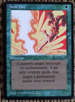 Avoid Fate – The Dark (1994) | Near Mint NM | Old Border Green Instant | MTG - Image 1