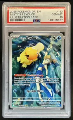 2025 Pokemon Destined Rivals Misty's Psyduck #193/182 PSA 10 GEM MINT - Image 1