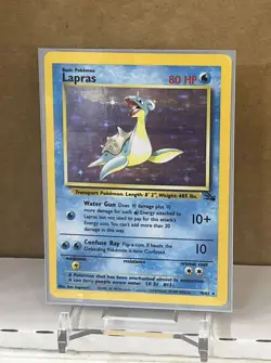 1999 Pokemon - Lapras 10/62 Fossil Holo Rare Vintage, ships same day ✈ - Image 1