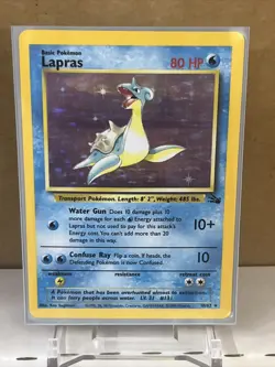 1999 Pokemon - Lapras 10/62 Fossil Holo Rare Vintage, ships same day ✈ - Image 2