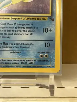 1999 Pokemon - Lapras 10/62 Fossil Holo Rare Vintage, ships same day ✈ - Image 3