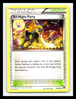 💥 2016 Pokemon ALL-NIGHT PARTY Breakpoint NON HOLO Umbreon XY Card 96/122 - Image 1