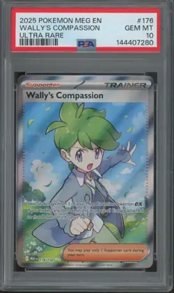 2025 Pokemon MEG EN Ultra Rare #176 Wally's Compassion Gem Mint PSA 10 - Image 1