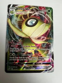 Pokemon TCG Sword Shield Chilling Reign Celebi VMAX 008/198 Ultra Rare Holo NM - Image 1