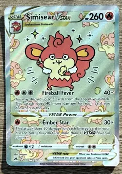 Simisear VSTAR GG37/GG70 Crown Zenith Ultra Rare Holo Pokemon TCG Full Art NM - Image 1