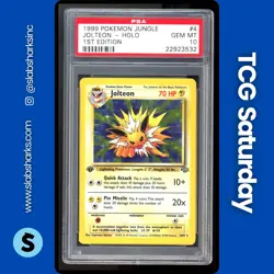 1999 POKEMON JUNGLE 1ST EDITION #4/64 JOLTEON HOLO RARE PSA 10 - Image 1