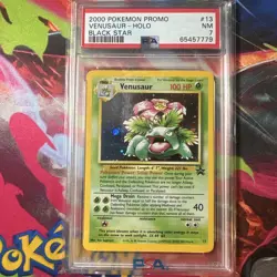 Pokemon 2000 Venusaur Holo WoTC Black Star Promo PSA 7 - Image 1