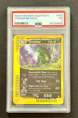 Pokemon Tyranitar Holo Aquapolis #H28/H32 2003 PSA 7 Fresh Grade - Image 1