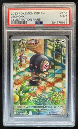 2023 Pokemon SV Obsidian Flames - OBF EN Lechonk #209/197 PSA 9 - Image 1