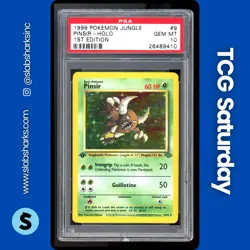 1999 POKEMON JUNGLE 1ST EDITION #9/64 PINSIR HOLO RARE PSA 10 - Image 1