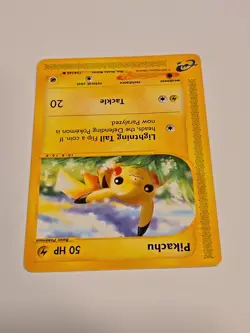 2002 Pikachu 124/165 Expedition Base Set Regular Pokemon TCG Vintage MP E-Reader - Image 3