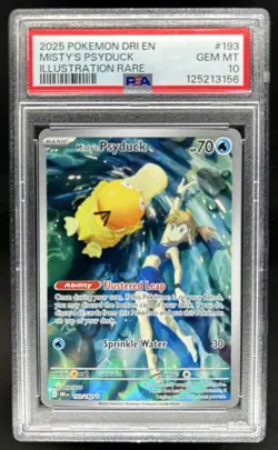 2025 Pokemon Destined Rivals Misty's Psyduck #193/182 PSA 10 GEM MINT - Image 1