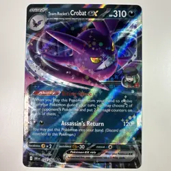 Team Rocket's Crobat ex 122/182 Destined Rivals DRI Holo Double Rare 2025 NM - Image 1