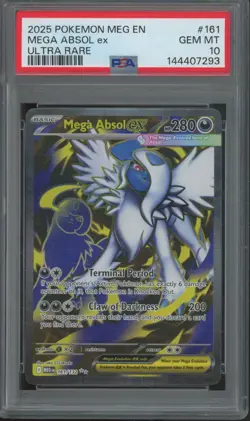 2025 Pokemon MEGA EN Ultra Rare #161 Mega Absol EX Gem Mint PSA 10 - Image 1