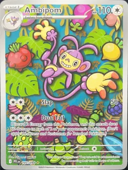 Ambipom #107/094 ME02: Phantasmal Flames Full Art Rare Holo Pokemon NM - Image 1