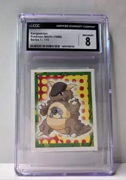 Pokemon Merlin Collections Sticker Series 1 Kangaskhan #115 1999 NM CGC 8 - Image 1