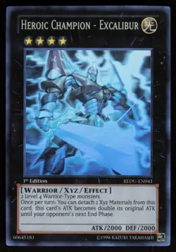 Heroic Champion - Excalibur (Ghost Rare) REDU-EN041 1st Edition Yu-Gi-Oh - Image 1