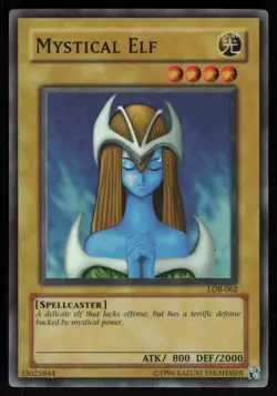Mystical Elf LOB-062 Super Rare The Legend of Blue Eyes White Dragon Yu-Gi-Oh - Image 1