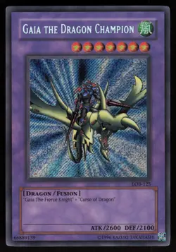 Gaia the Dragon Champion LOB-125 Secret Rare Yu-Gi-Oh - Image 1