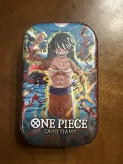 One Piece TCG Tin Pack Set Vol. 1 2 Booster Packs OP-10 New Sealed - Image 2