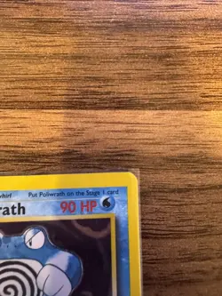 Pokemon TCG Poliwrath Unlimited Base set Holo Rare Card MP - Image 2