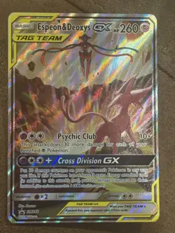 Pokemon Espeon & Deoxys GX SM240 Promo Holo TAG TEAM GX Card NM - Image 1