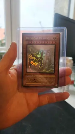 Misprint of the yugioh card Ghost Rare Rainbow Dragon from Tactical Evolution - Image 1