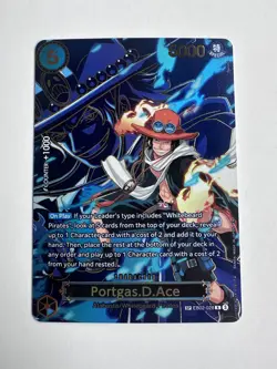 One Piece Portgas D Ace OP13 EB02-028 NM Carrying On His Will SP Card - Image 1