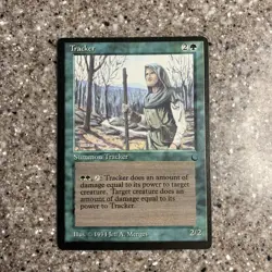 Tracker The Dark LP Green Rare MAGIC THE GATHERING MTG CARD - Image 1