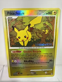 Pikachu 94/123 Diamond & Pearl Holo Pokemon Card 2007 Heavily Played - Image 1