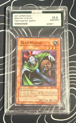 1996 Trap Master Yu-Gi-Oh! Card Slab 2001 Upper Deck 10.0 Mint OG Grading - Image 1
