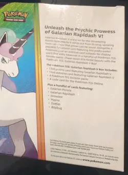 Pokemon Galarian Rapidash V Box + Promo Card and sealed packs 820650100512 - Image 3