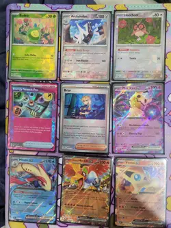 PRISMATIC POKEBALL AND EX 30 CARD POKEMON COLLECTION LOT - Image 1