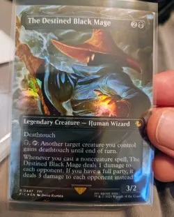 The Destined Black Mage Rare 0447 Final Fantasy MTG Magic The Gathering NM - Image 1