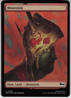 MTG Mountain Foil NM TMNT Magic 256 - Image 1