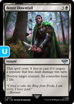 MTG Bitter Downfall Lord of the Rings Uncommon Instant NM - Image 1