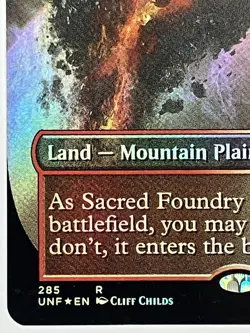 Sacred Foundry LP Borderless Unfinity MTG Foil - Image 5