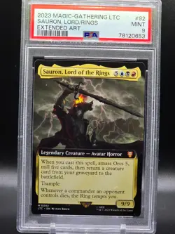 Sauron, Lord of the Rings (Extended Art) Commander: LOTR PSA 9 POP 4 4 Higher! - Image 1
