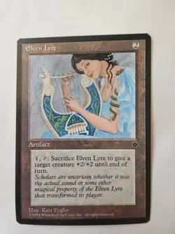 Elven Lyre Fallen Empires 1994 Regular Rare MtG Magic the Gathering NM - Image 1