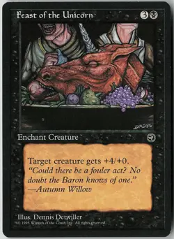 Feast of the Unicorn [Version 2] Common Homelands NM/LP MTG - Image 1