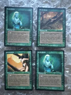 Set Of 4 ELVISH SCOUT Fallen Empires|MTG Magic | ALL 3 Art VARIANTS | NM+ UNPLYD - Image 1