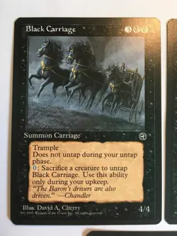 MTG Black Carriage LP Homelands x3 Vintage Magic the Gathering - Image 2