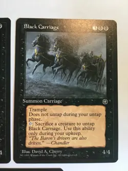 MTG Black Carriage LP Homelands x3 Vintage Magic the Gathering - Image 3