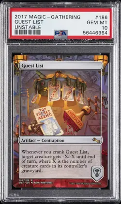 2017 MTG UNSTABLE #186 GUEST LIST PSA 10 - Image 1